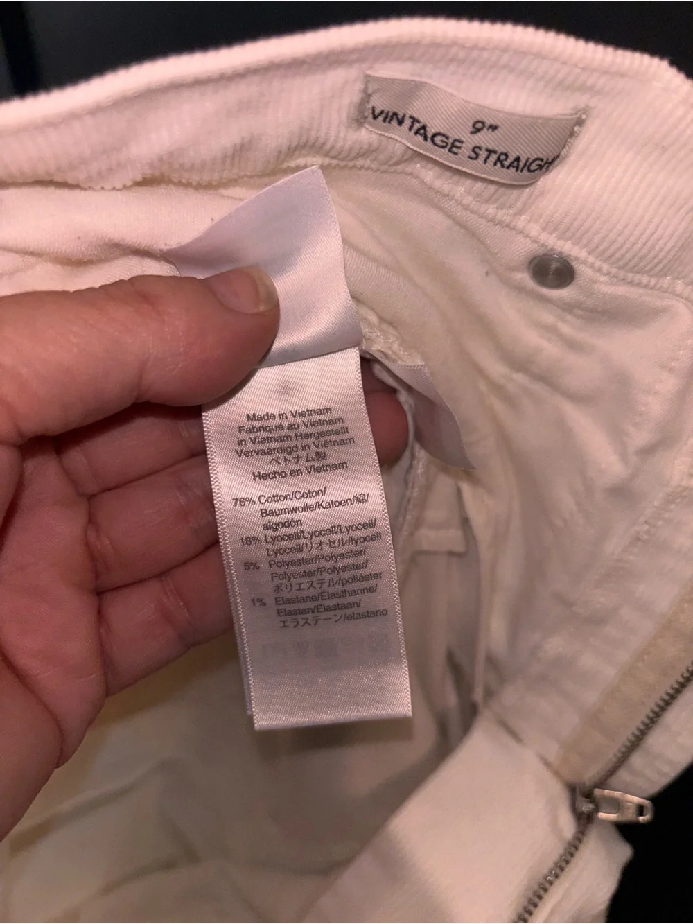 J.Crew Vintage Straight 9” White Corduroy Pants 31 Petite Re-Imagined